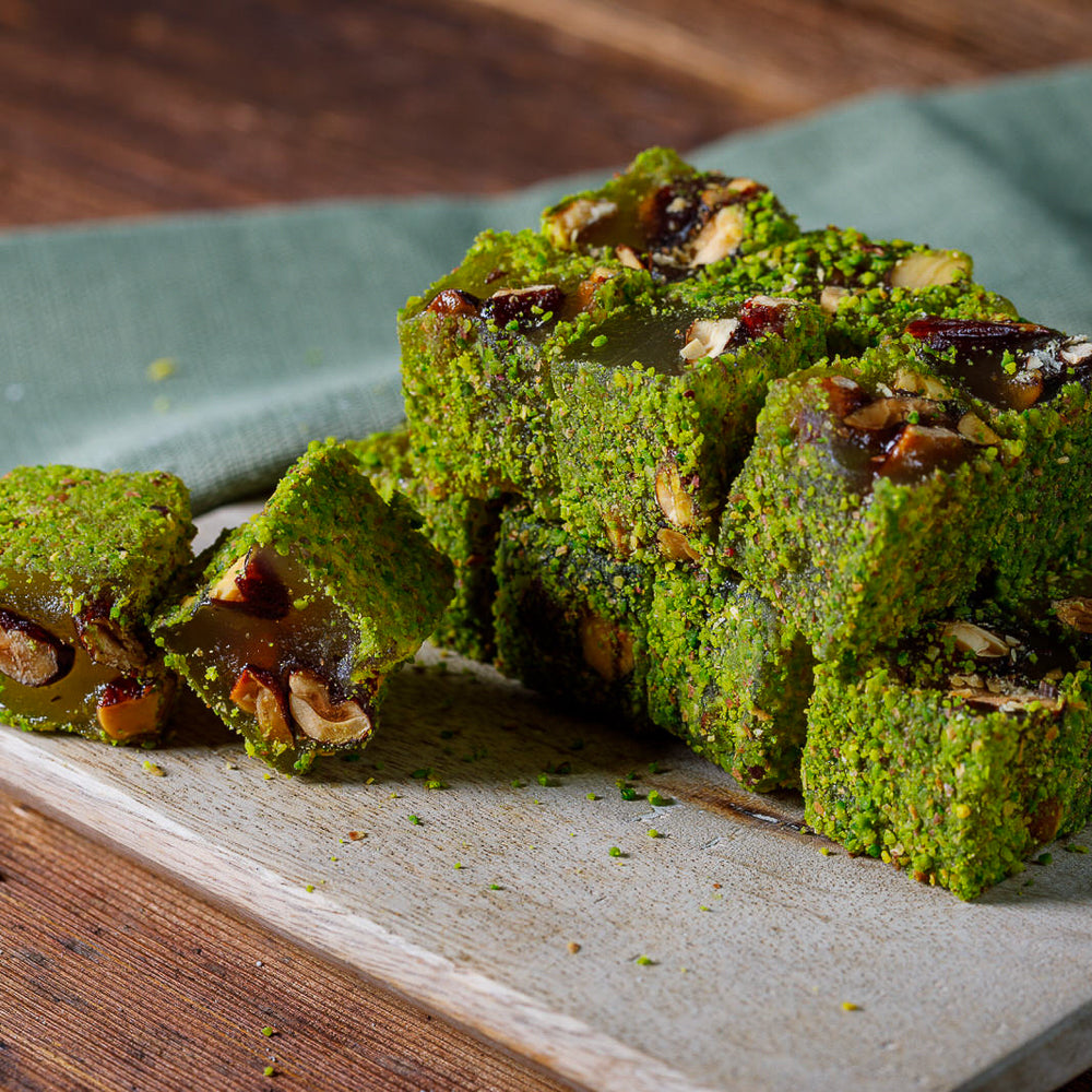 Bademli Toz Fıstıklı Çifte Kavrulmuş Lokum | Ben Gurme