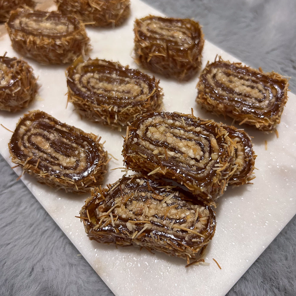 Kadayıf Kaplı Ballı Fındıklı Pestil Sarmalar | Ben Gurme