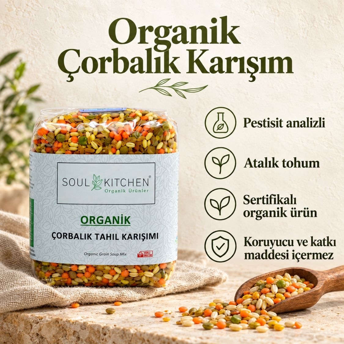 Organik Çorbalık Tahıl Karışımı 500 g