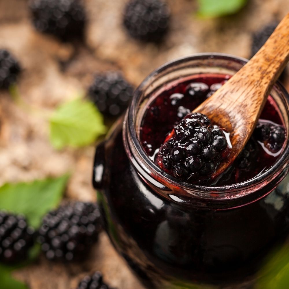 böğürtlen reçeli kavanoz reçel