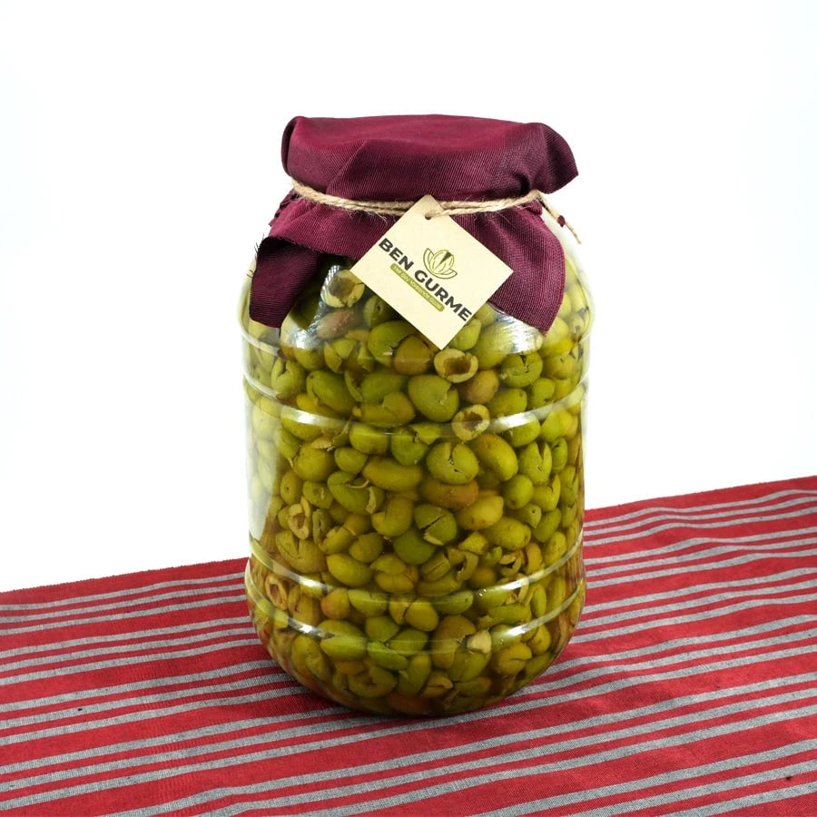 Taş Kırma Çekirdeksiz Yeşil Zeytin | Ben Gurme