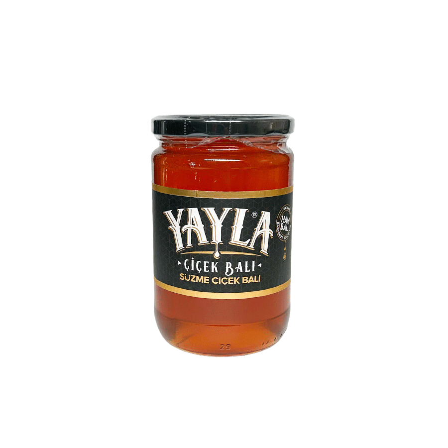 Yayla süzme çiçek balı, hava almaz kapak, net cam kavanoz.