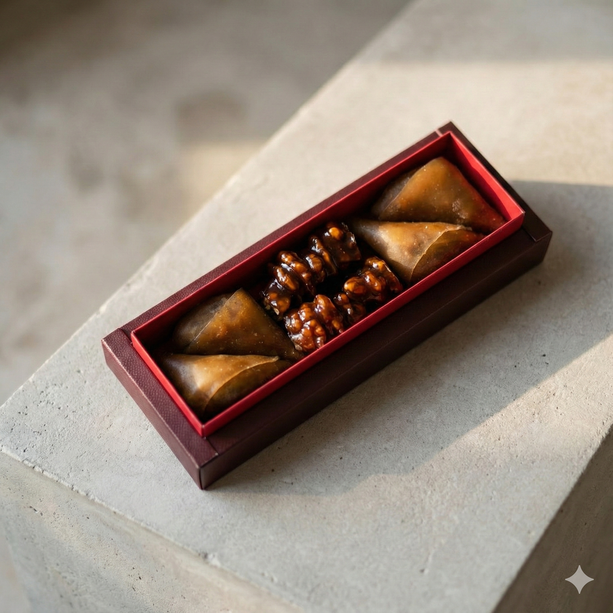 hediyelik cevizli sucuk ve muska kutusu