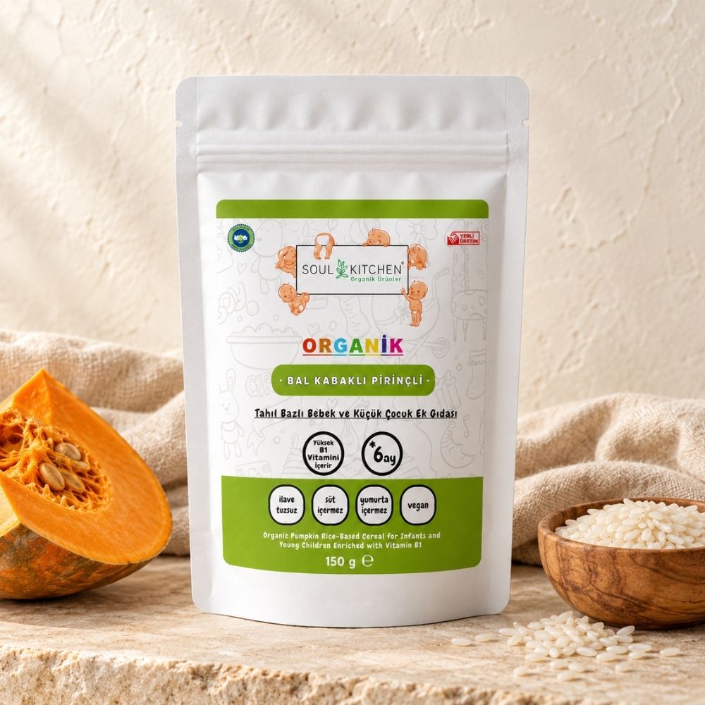 Organik Bal Kabaklı Pirinçli Bebek Kaşık Maması 150 g