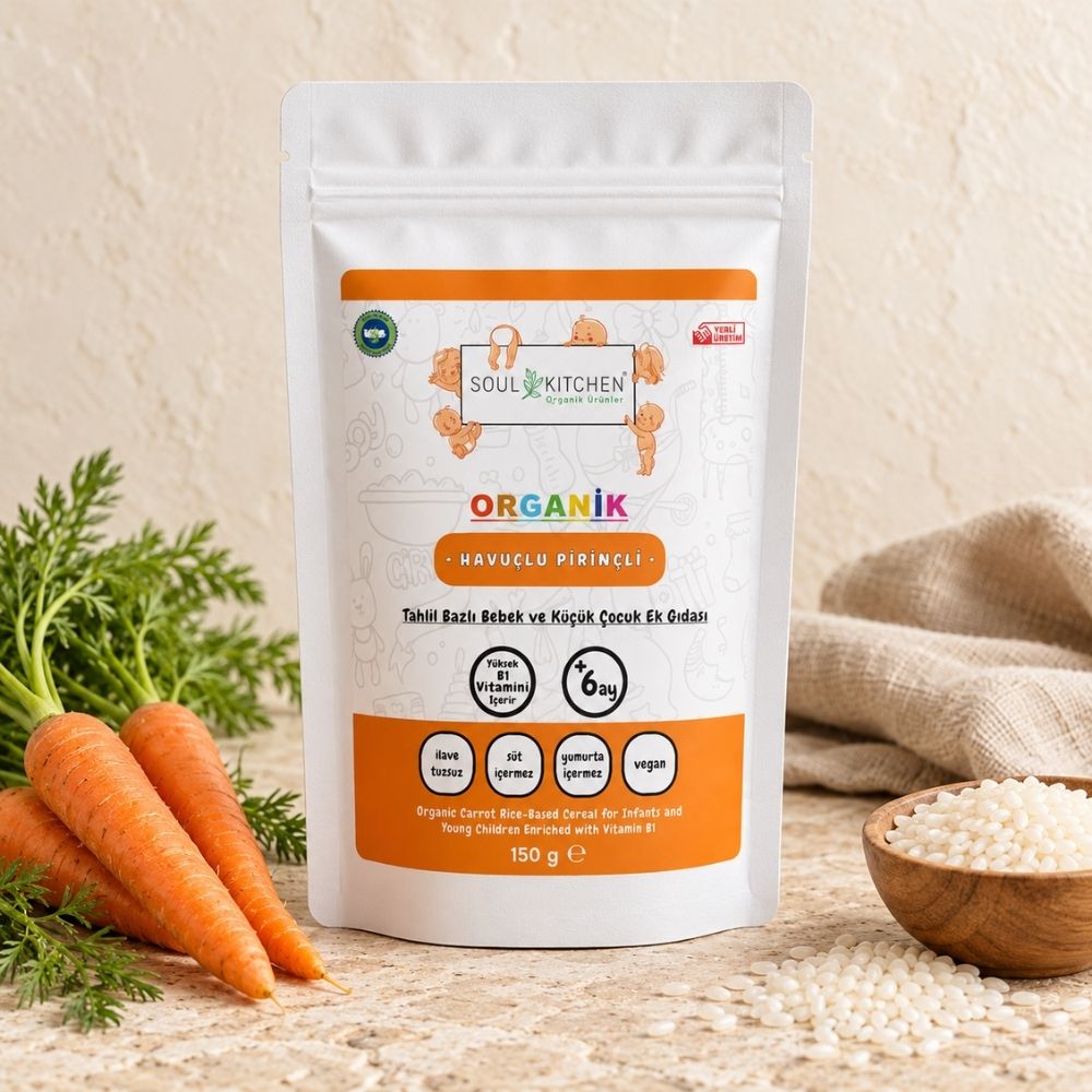 Organik Havuçlu Pirinçli Bebek Kaşık Maması 150 g