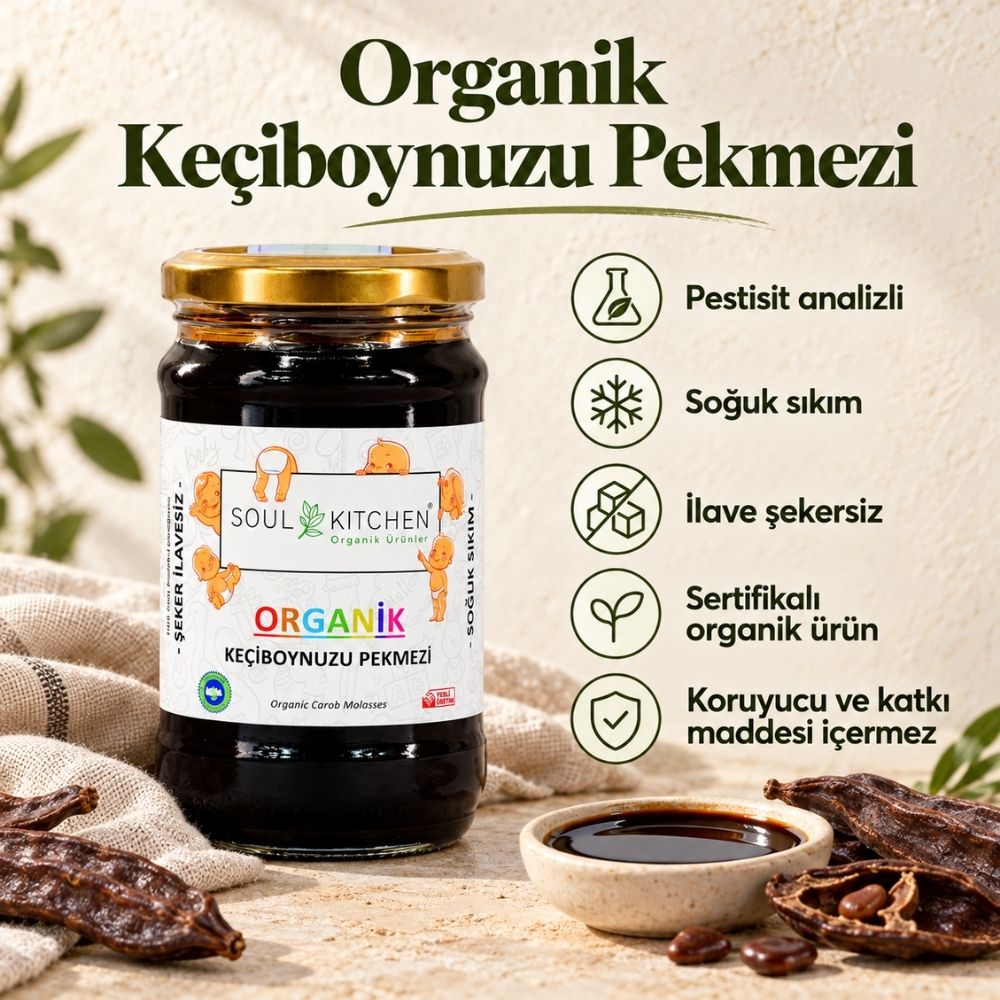 Organik Keçiboynuzu Pekmezi 380 g – İlave Şekersiz