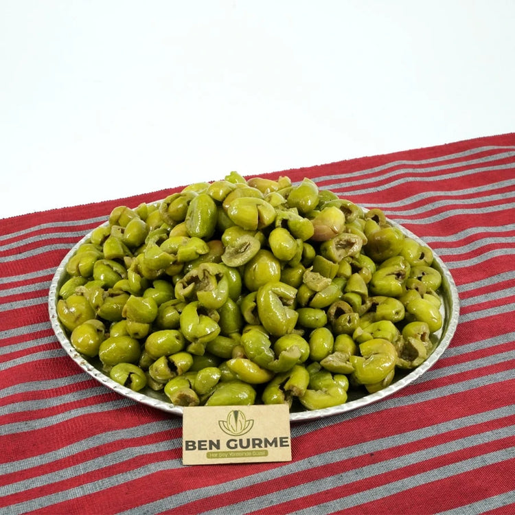 Taş Kırma Çekirdeksiz Yeşil Zeytin