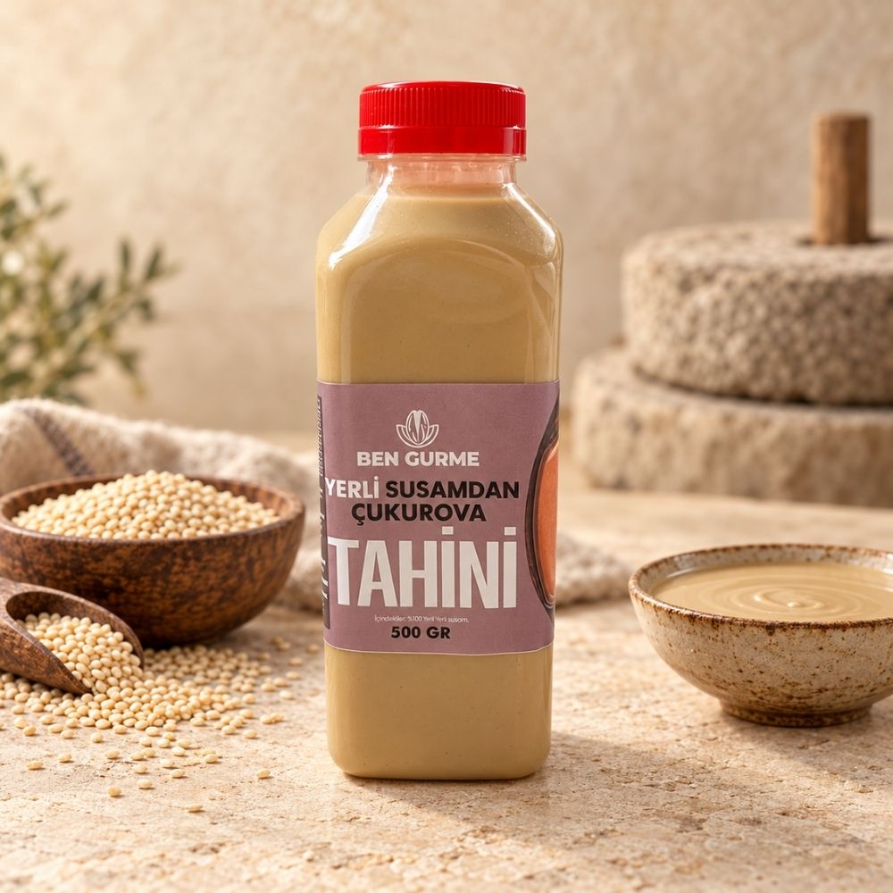 Ben Gurme yerli susamdan taş değirmende öğütülen Çukurova tahini 500 g